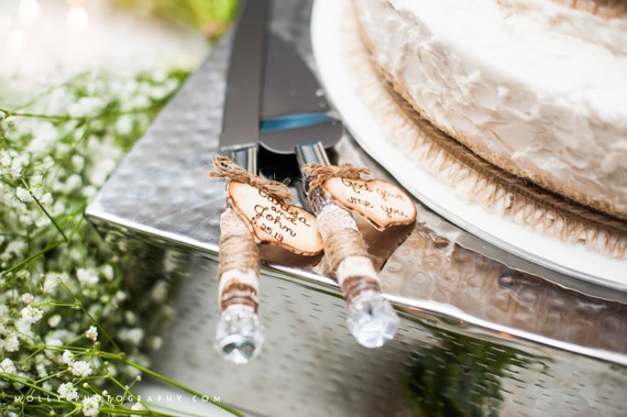 Cake Cutting Server Set Rustic Wedding Cake Knife
