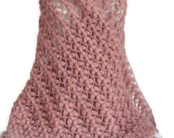 Crochet shawl ..wedding bridal shawl.knitting, fashion,shrug,stole, capelet, cream, women, scarflette,