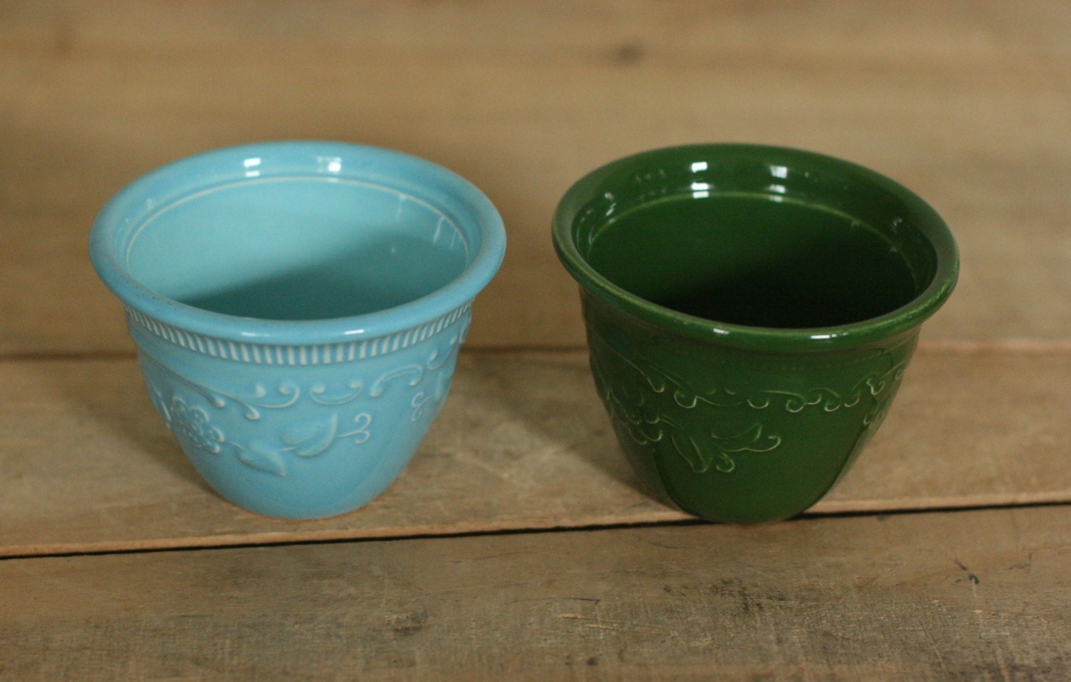 genuine oven serve ceramic custard cups Haute Juice