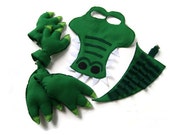 Alligator Costume, Mask, Tail, Claws and Feet, Crocodile Costume, Dress Up, Reptile, Zoo Animal, Children's Halloween Costume, Adult Costume