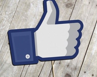 DIY Photo Booth Printable Prop - Facebook Thumbs Up Sign