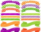 Halloween Banners Digital Clipart - Commercial Use OK, Halloween Clipart, Halloween Banner Il_170x135