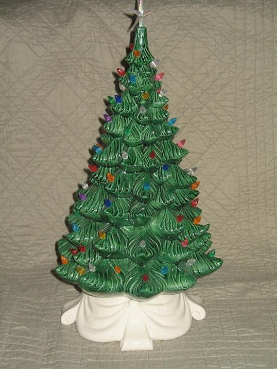 Vintage Ceramic TableTop Christmas Tree by iamcameo2 on Etsy