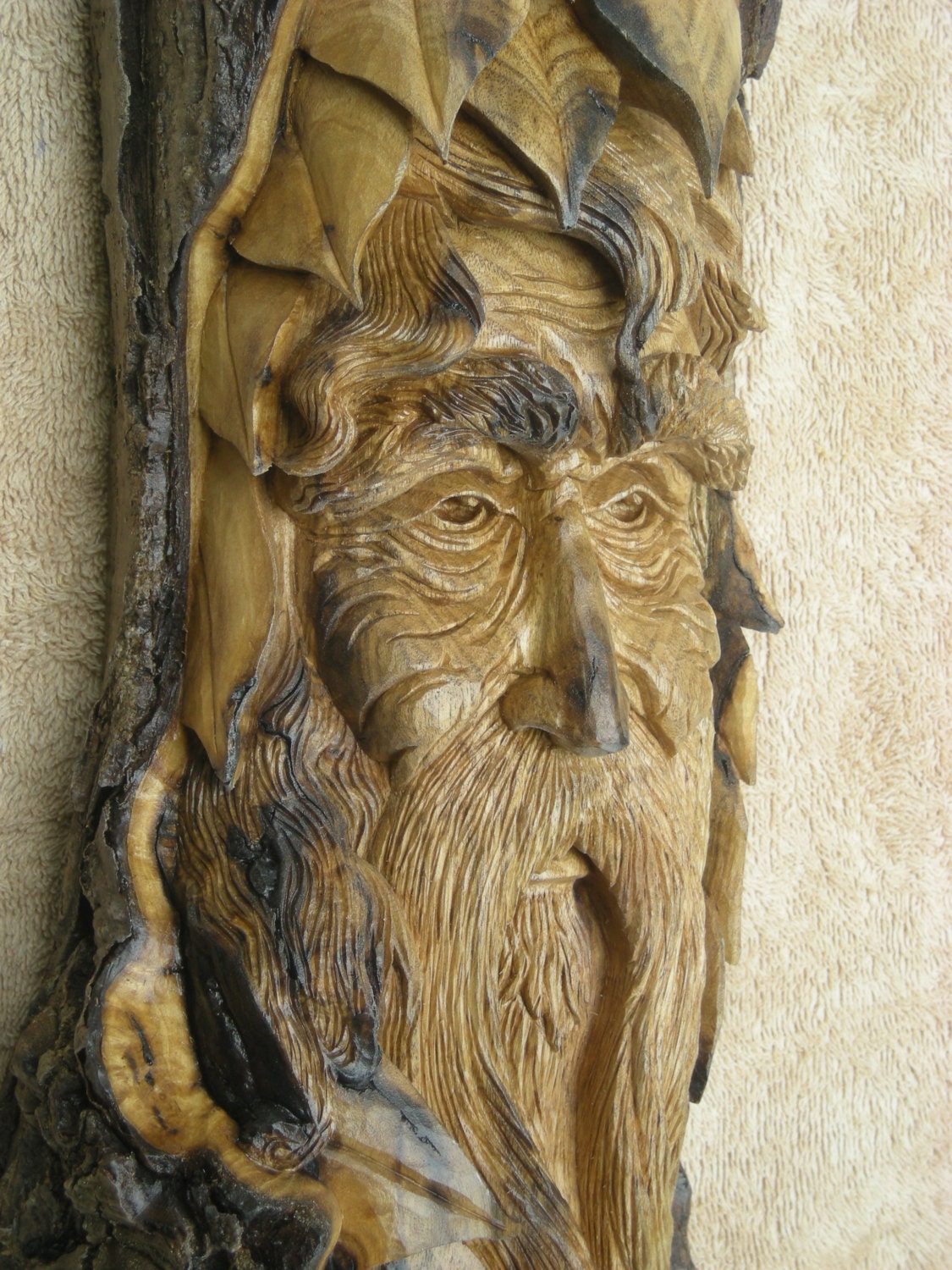Carved Wood Spirit Wood Spirit Wedding Gift Abstract Wood