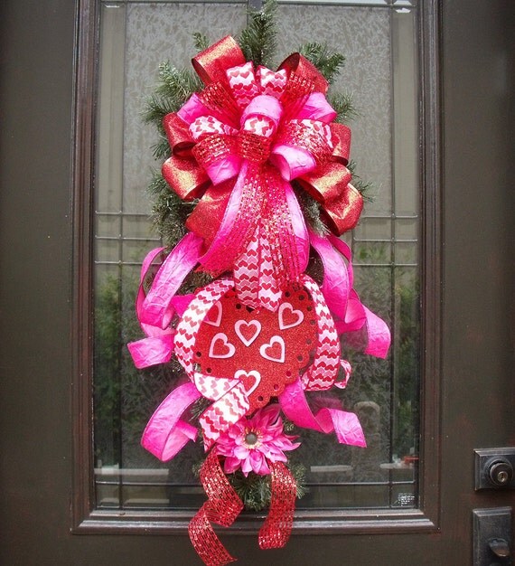 Valentine's Day Swag Valentine Swag Valentine Wreath