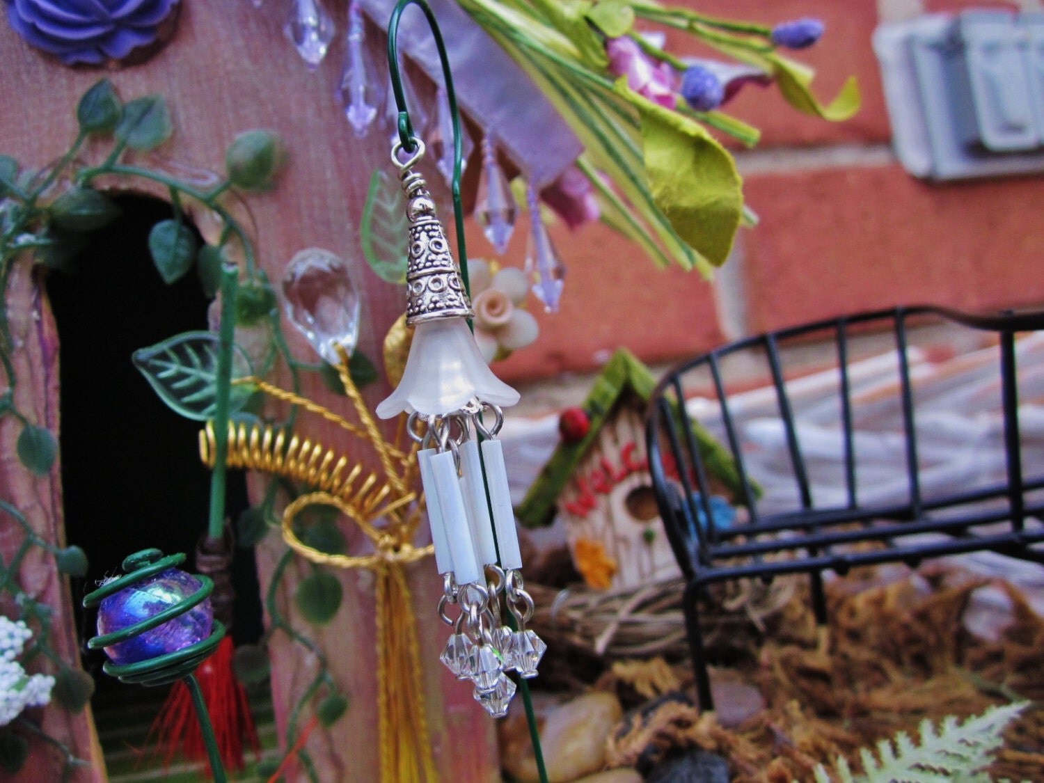 Fairy Garden Wind Chime Miniature Fairies Zoom