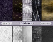 Spooky Halloween Digital Papers - Lightening, Ghosts, Eyes, Dark, Black, Night - Backgrounds - Il_170x135