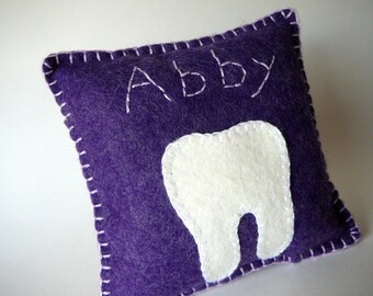 Tooth Fairy Pillow--Personalized--Any Color Felt