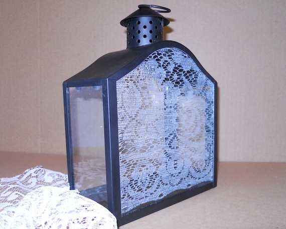 Lace Lantern/Wedding Gift Card Holder by artophile on Etsy