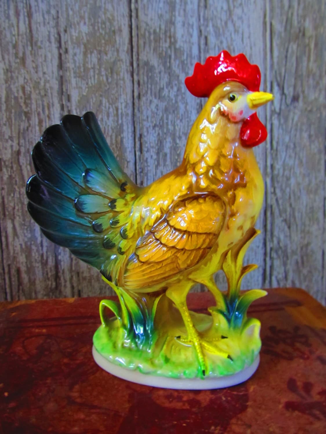 large rooster figurine