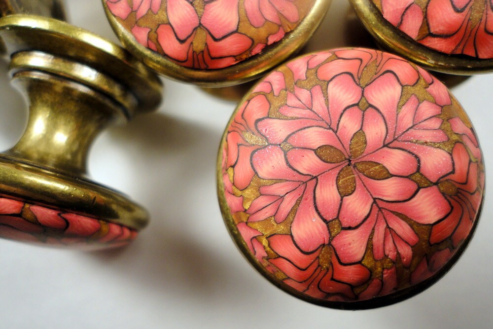 Set of EIGHT Burnished Bronze Knobs/Pulls by gloryworks