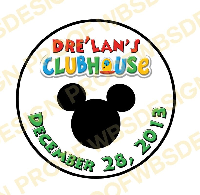 Printable Mickey Mouse Clubhouse Stickers and by WoollyBearStudio