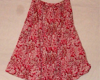 size 6 rockabilly full pink skirt