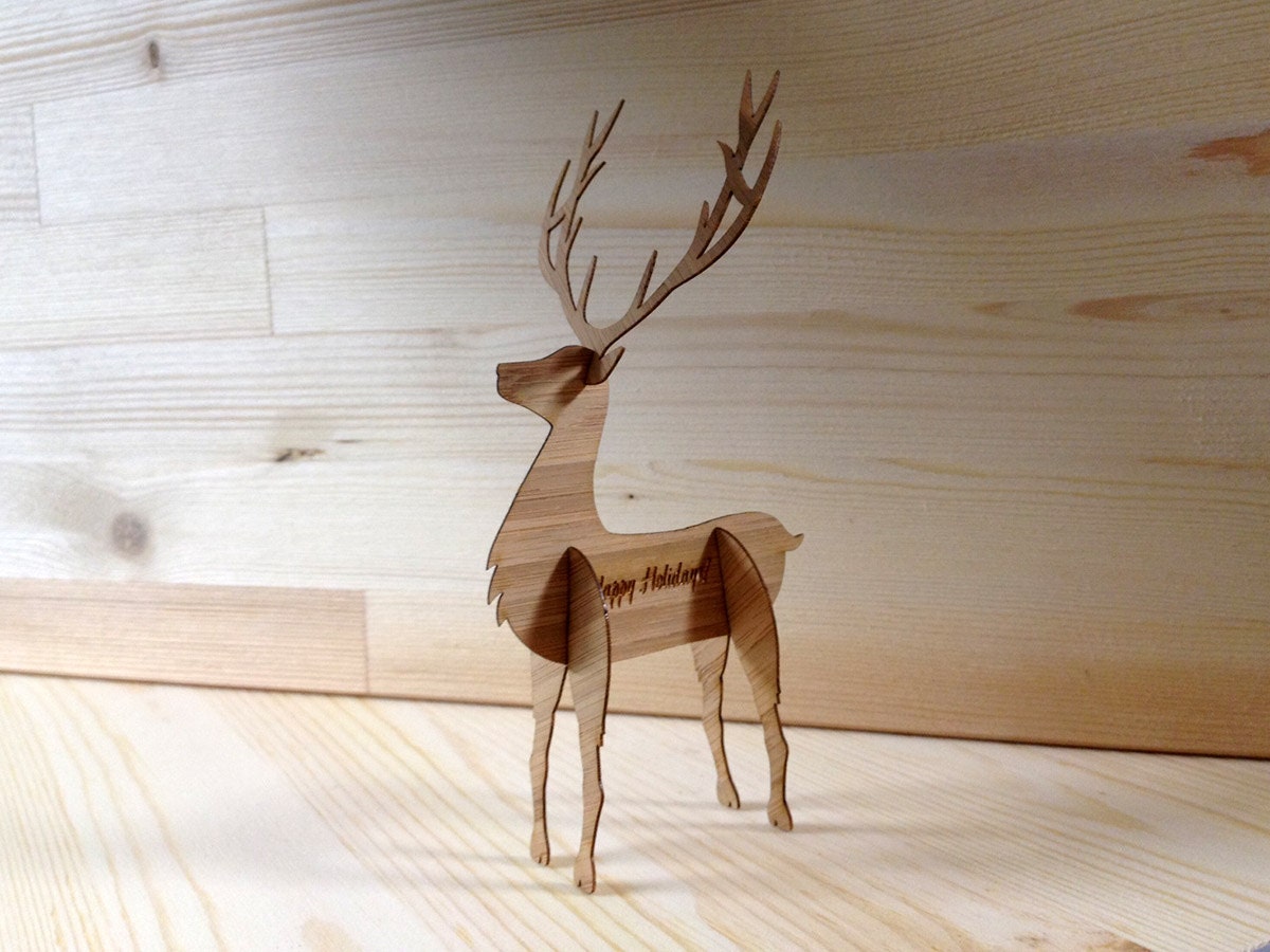 3d Wooden Reindeer Template