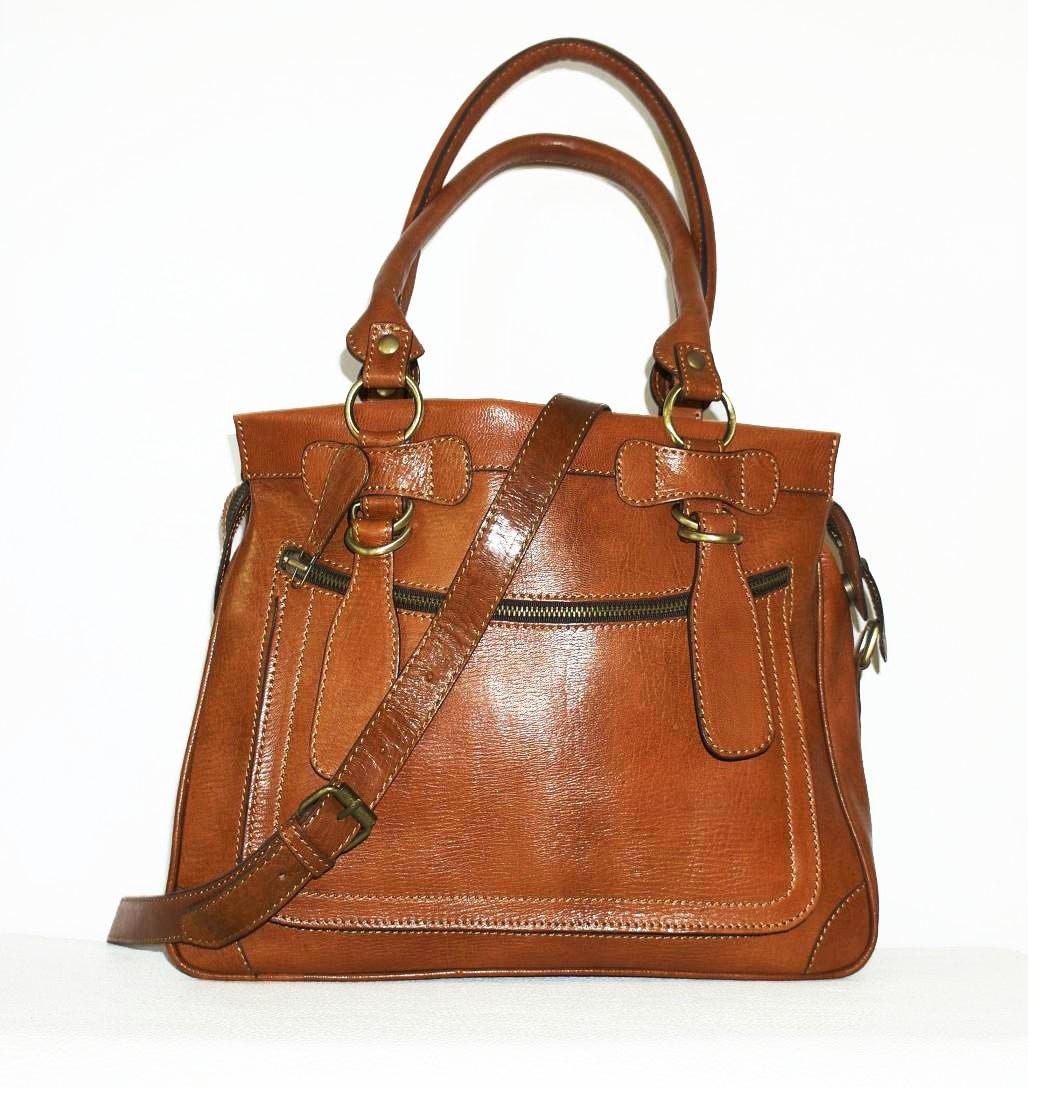Genuine leather handbag cross-body purse shoulder bag Rina
