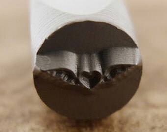 Heart with Wings Metal Design Stamp-Measures approx 6mm- Design Stamp-Metal Stamping Supplies for Personalized Jewelry
