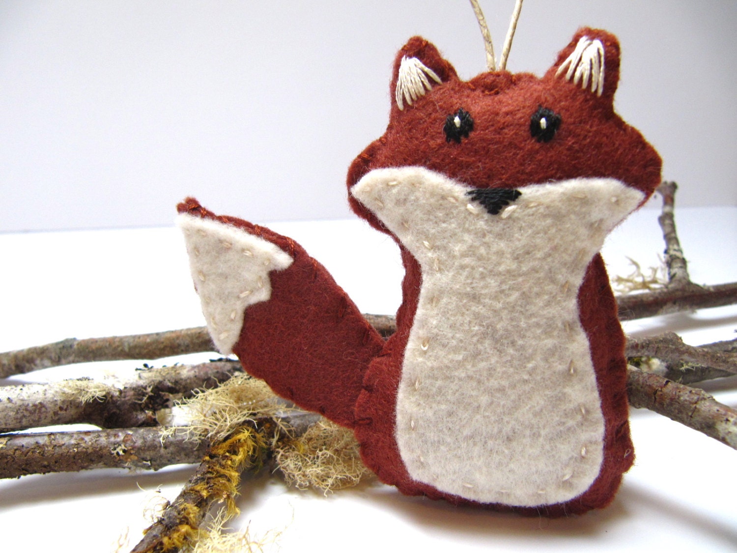 Fox Ornament Felt Christmas Ornament Wool Felt Red Fox