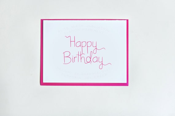 Synonym Happy Birthday Letterpress Card