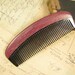 Small Purpleheart Wood and Buffalo Horn Hair Comb