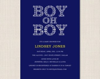 OH BABY Shower Invitation - DEPOSIT