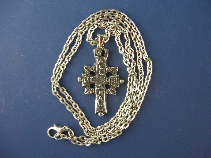 All Shall Be Well Cross Julian of Norwich Necklace Handmade
