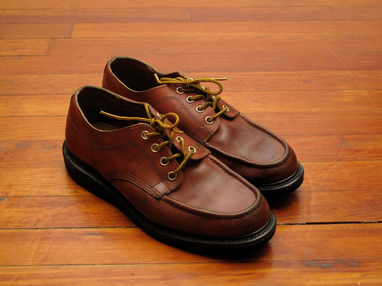 mens vintage Sears moc toe work shoes