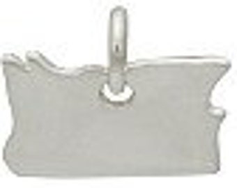 Sterling Silver Oregon State Charm Qty 1