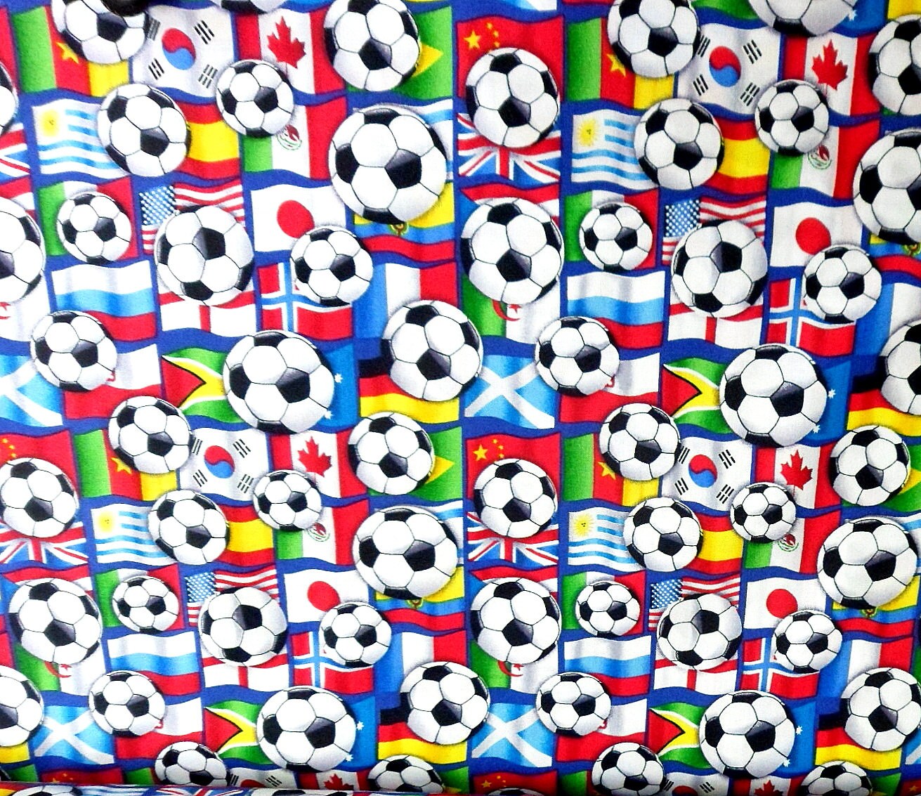 Half Yard Soccer Fabric Flag and Soccer Ball Material