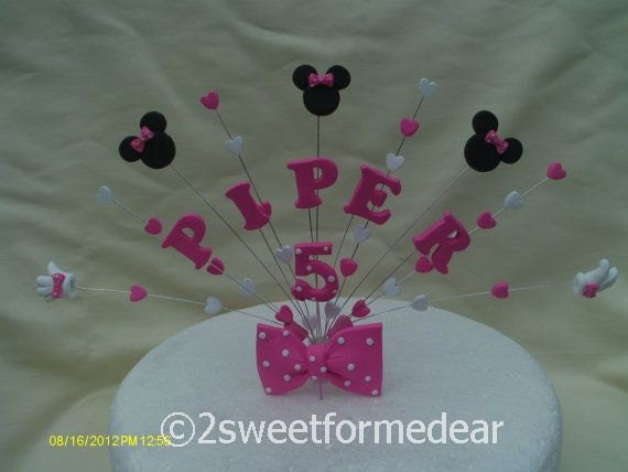 Minnie mouse birthday display cake topper
