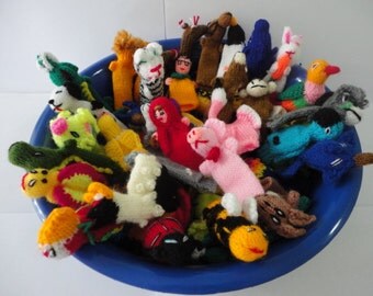 Lot 20 Peruvian Finger Puppet Wool Collectable Handmade New Peru