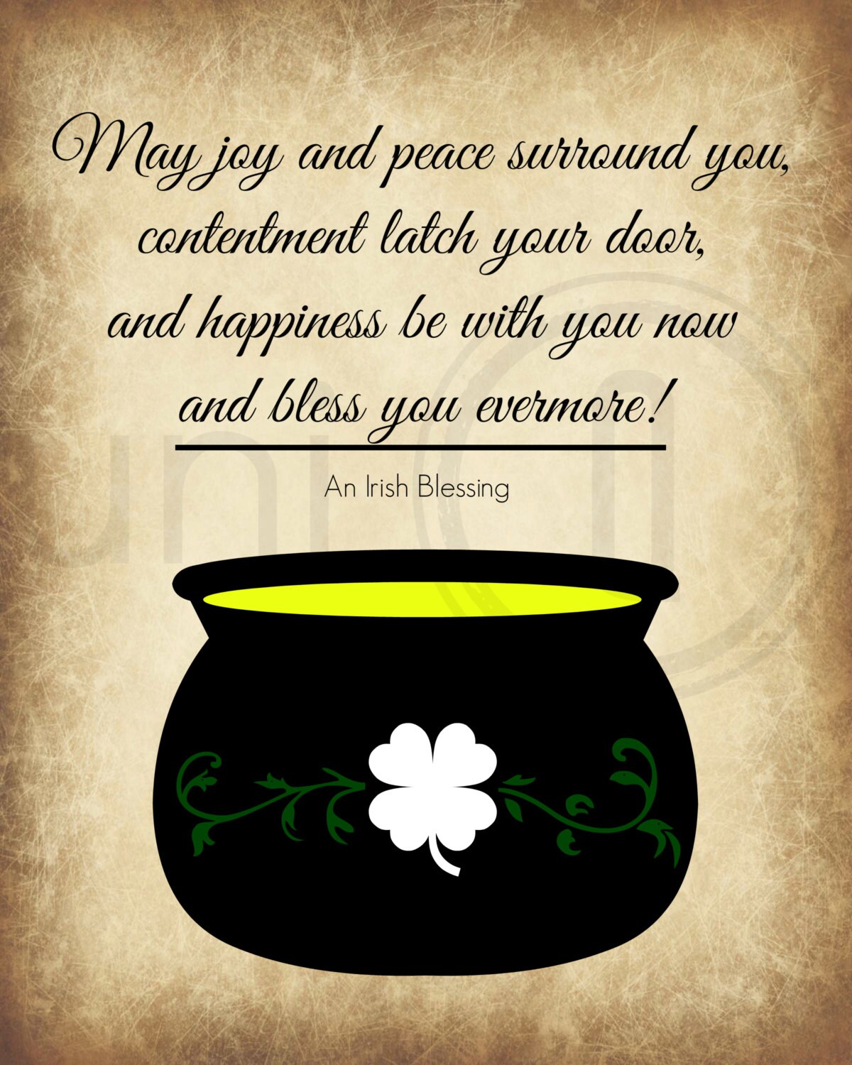 Digital Art Irish Blessing Wall Art 8x10 Print Digital