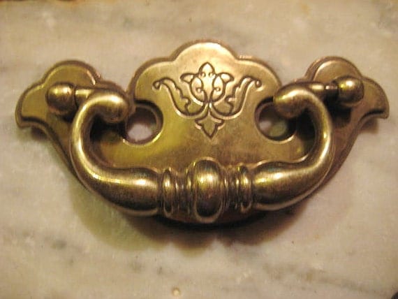 1 Vintage Brass Chippendale Style Drawer Pull by StarPower99