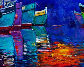 Original Oil painting-Contrast2 23in x 16in,Landscape Painting Original Art Impressionistic OIl on Canvas by Ivailo Nikolov