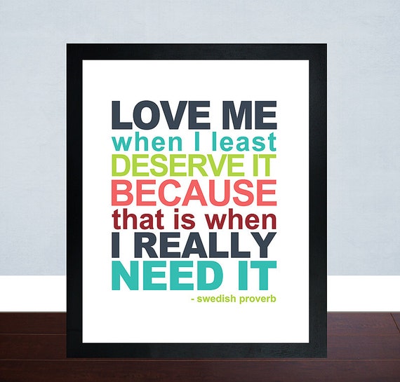 Items similar to Love Me Wall Print, Love Wall Art, Love Wall Art