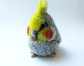 Needle felted cockatiel