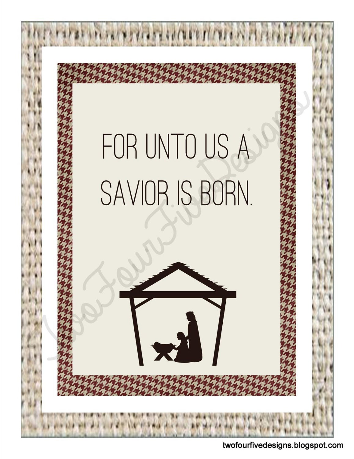 Printable Christmas Printable Christmas Art by TwoFourFiveDesigns