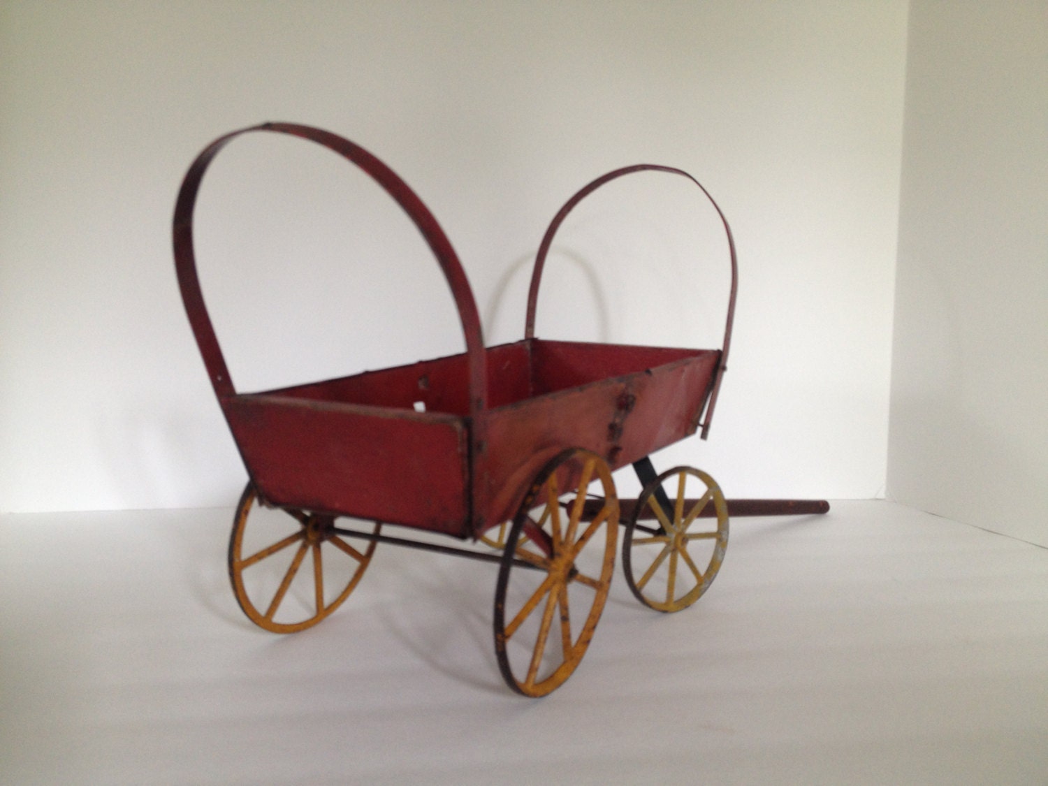 Nice Antique Red Metal Wagon