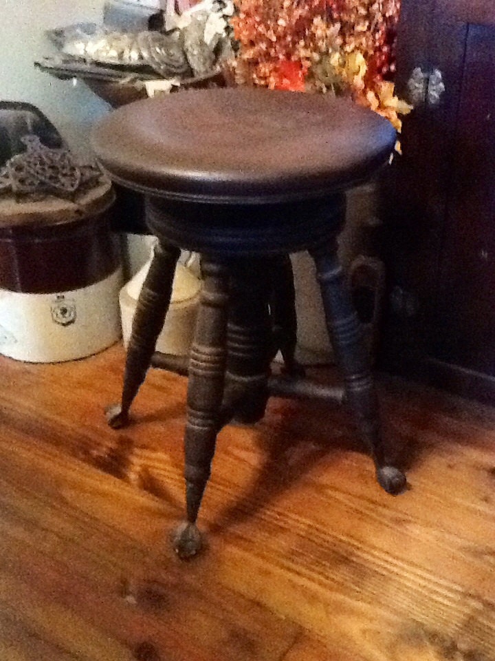 Piano Stool Victorian Wood Furniture Restored & Ready to