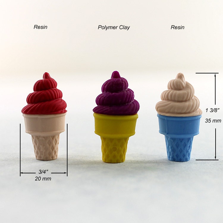 3D Ice Cream Cone Silicone Mold Mould Resin Polymer by MoldMuse