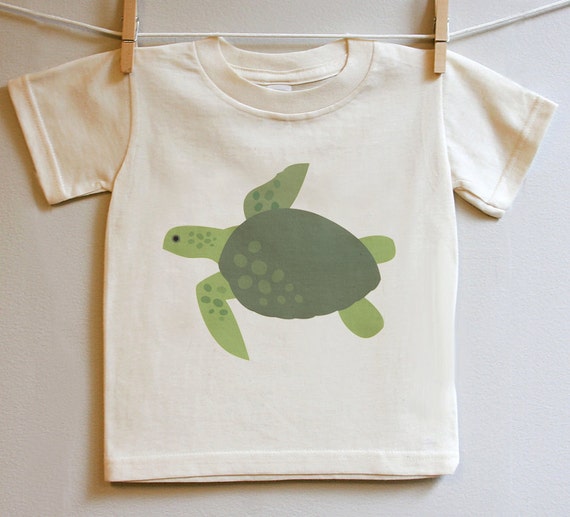 Children's Turtle t-shirt for toddler boy by squarepaisleydesign