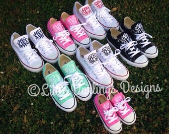 NEW COLORS! Trendy Monogrammed Converse All Star® Sneakers