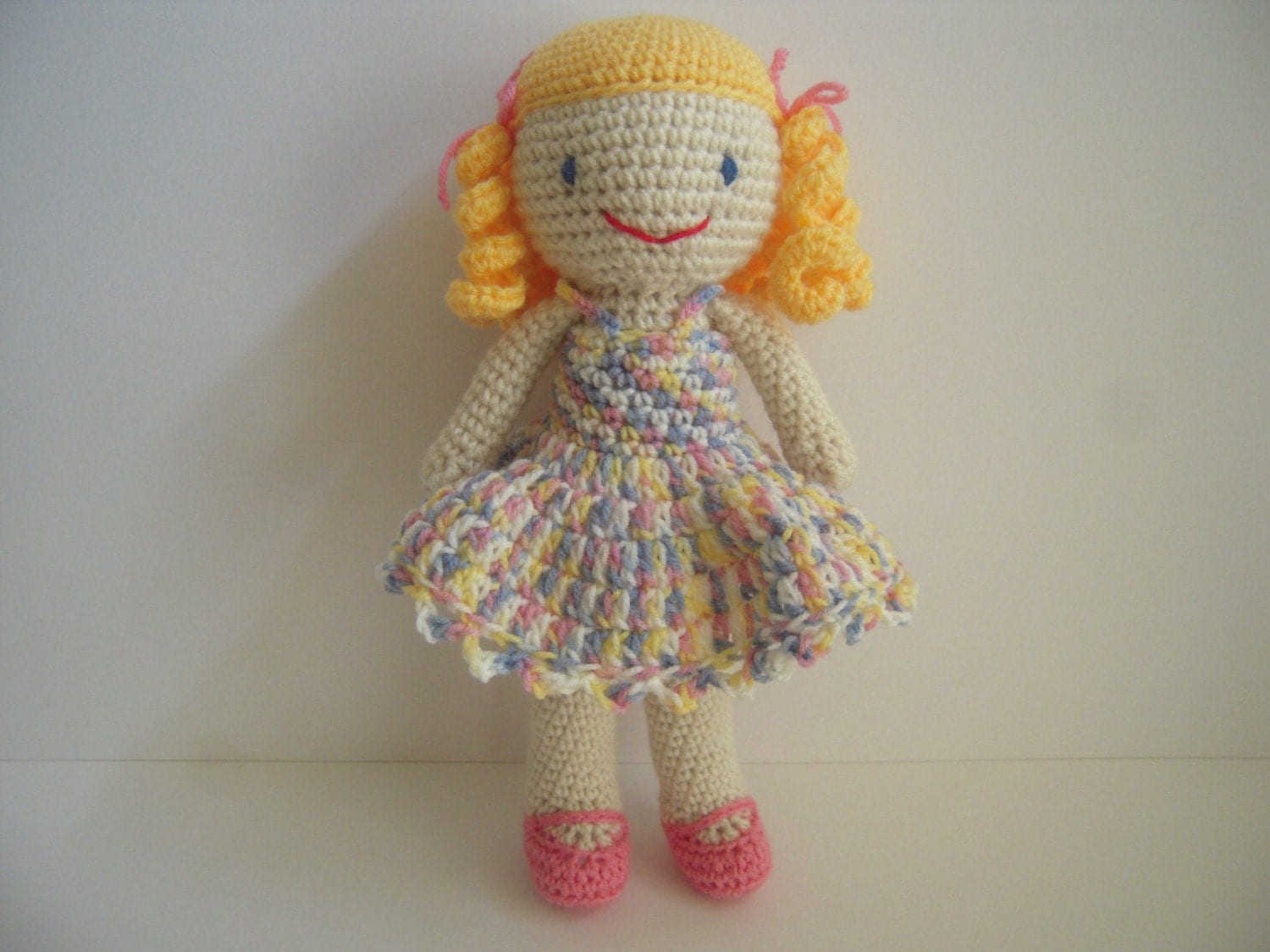 Crocheted Stuffed Amigurumi Girl Doll with by ...