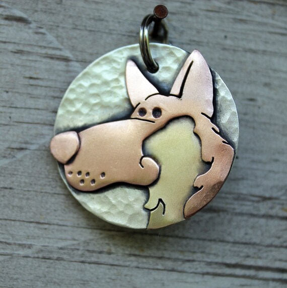 German Shepherd Dog Tag Large Dog ID Tag Personalized