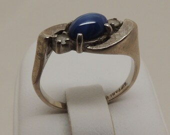 Silver Scale Ring On Blue Beaded Memory Wire By Designsbyalladania