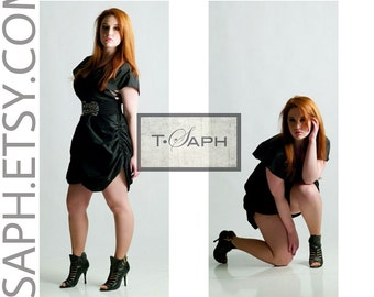 Black dress, LBD, plus size FLATTER DRESS