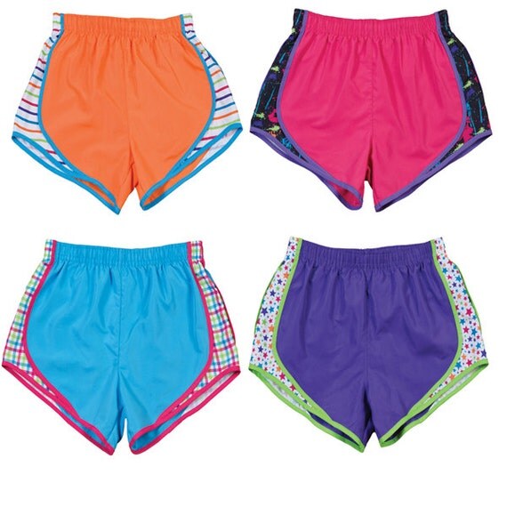 Monogrammed Running Shorts Personalized by RedElephantClothing