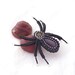 Spider brooch, beads embroidery brooch with "cats eye" cabochon, creepy jewellery- fashion jewelry- animal brooch