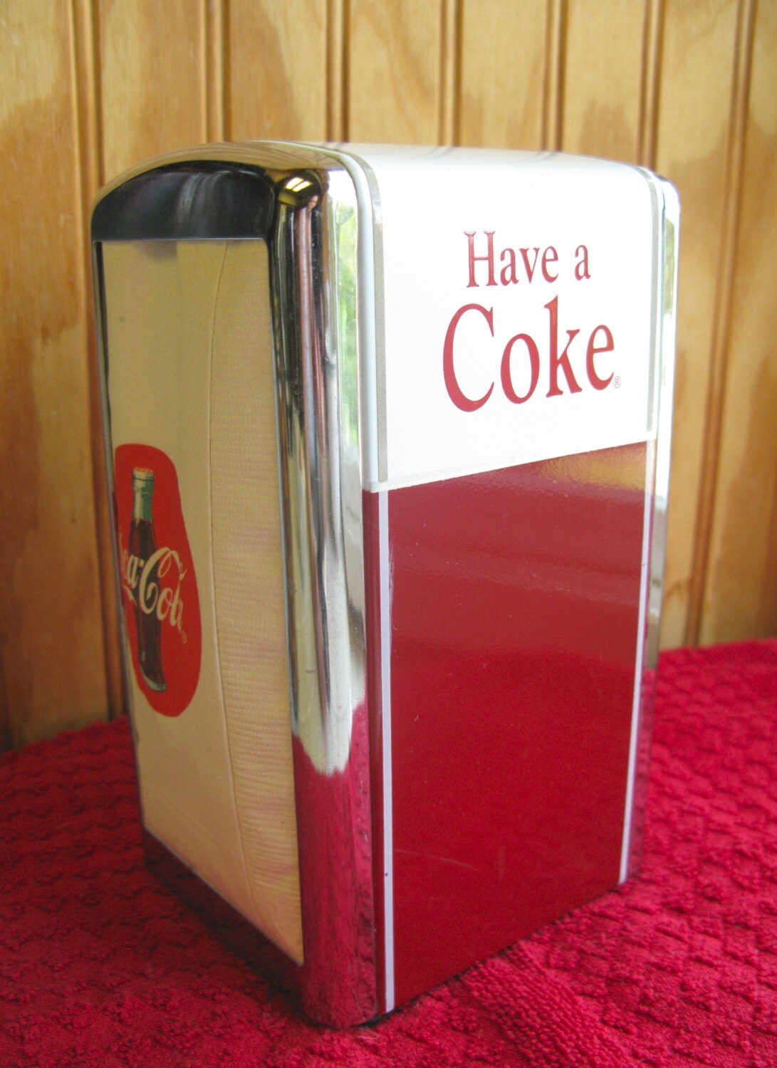 Vintage Coke Napkin Dispenser Retro Diner 1992 includes