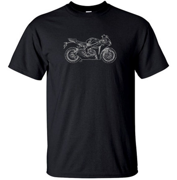 MOTORCYCLE T Shirt Honda CBR 1000 TT Motorcycle Drawing Tee