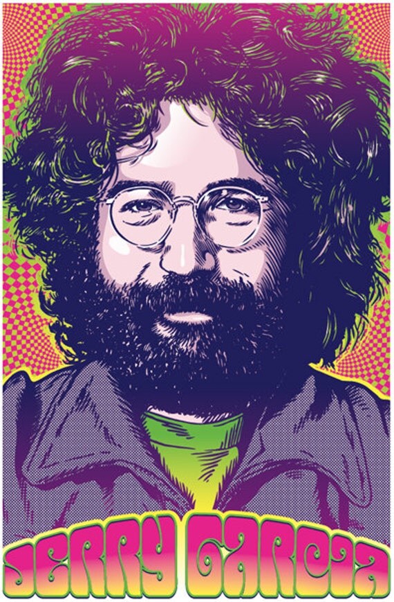 Jerry Garcia - Grateful Dead – Pop Kunstdruck - 13 x 19